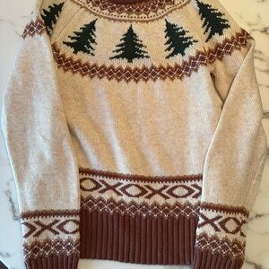 Kiel James Patrick Cream and Brown Sweater